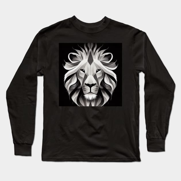 Old Lion Long Sleeve T-Shirt by Mirokoth